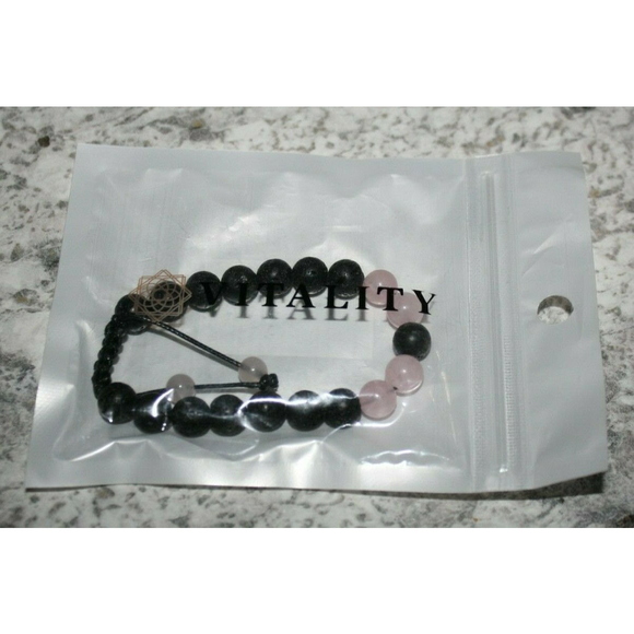 3/$15 VITALITY LAVA ROCK BRACELET FOR ESSENTIAL OILS PINK STONES NEW - Picture 2 of 2